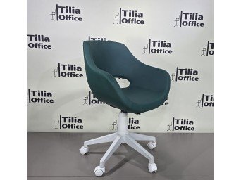 Monaco Çalışma Kesim Çocuk Koltuğu Beyaz Ayak Koyu Yeşil